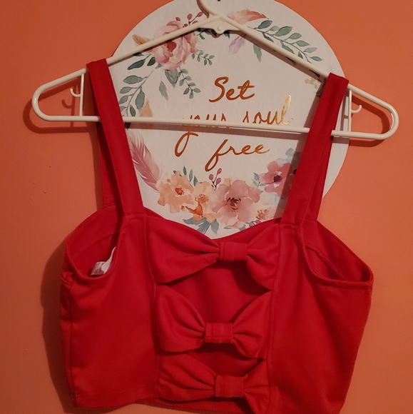 Red Cropped Top - Picture 2 of 2